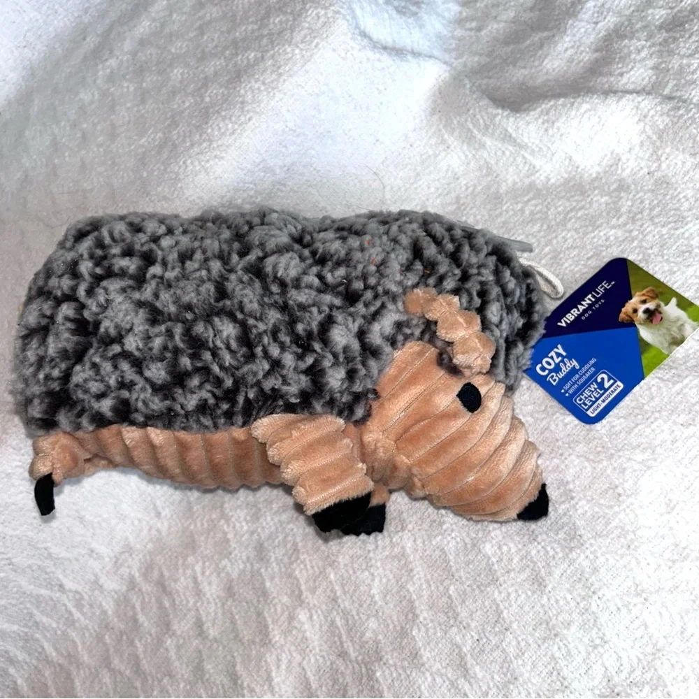 New with tags Cozy Buddy dog toy hedgehog